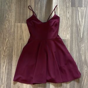 XS Burgundy Dress with Pockets